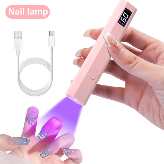 YIKOOLIN Convenient Handheld Nail Dryer Lamp UV/LED Nail Curing All Gel Polish Nail Art Tool USB Rechargeabl Quick Dry Nail Lamp